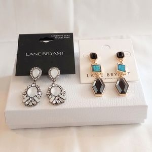 NWT  LANE BRYANT   2 PAIR OF EARRINGS
